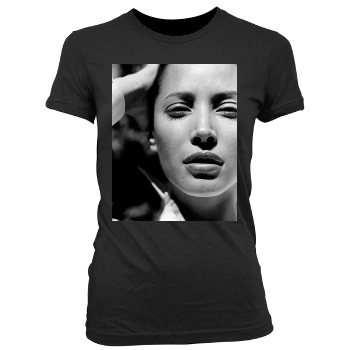 Christy Turlington Women's Junior Cut Crewneck T-Shirt