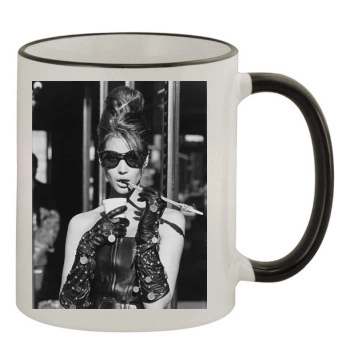 Christy Turlington 11oz Colored Rim & Handle Mug