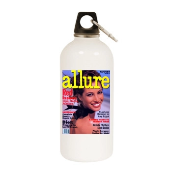 Christy Turlington White Water Bottle With Carabiner