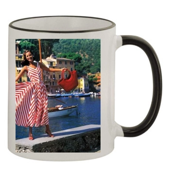 Christy Turlington 11oz Colored Rim & Handle Mug