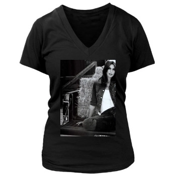 Cindy Crawford Women's Deep V-Neck TShirt