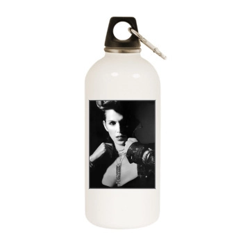 Cindy Crawford White Water Bottle With Carabiner