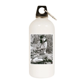 Cindy Crawford White Water Bottle With Carabiner