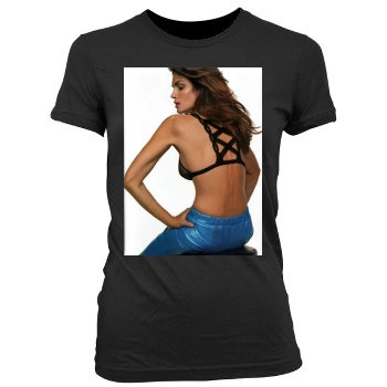 Cindy Crawford Women's Junior Cut Crewneck T-Shirt