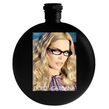 Claudia Schiffer Round Flask