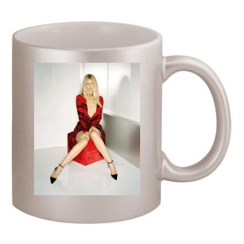 Claudia Schiffer 11oz Metallic Silver Mug