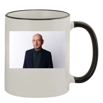 Ben Kingsley 11oz Colored Rim & Handle Mug