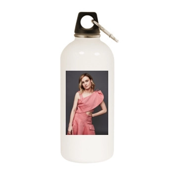 Brie Larson White Water Bottle With Carabiner