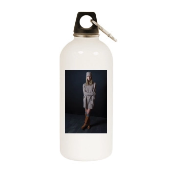 Brooklyn Decker White Water Bottle With Carabiner