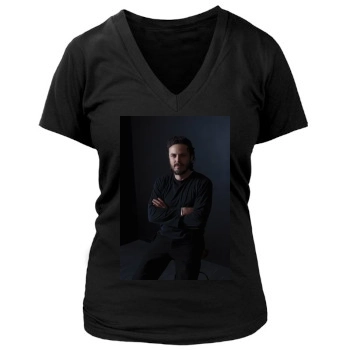 Casey Affleck Women's Deep V-Neck TShirt