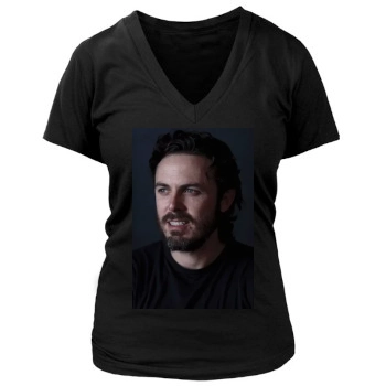 Casey Affleck Women's Deep V-Neck TShirt