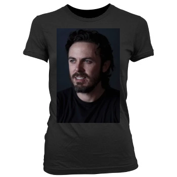 Casey Affleck Women's Junior Cut Crewneck T-Shirt