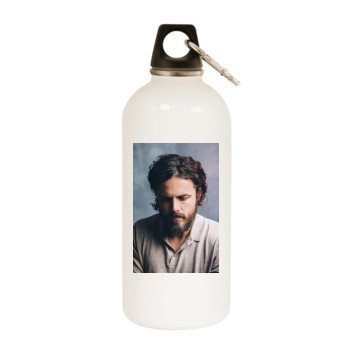 Casey Affleck White Water Bottle With Carabiner