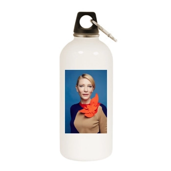 Cate Blanchett White Water Bottle With Carabiner