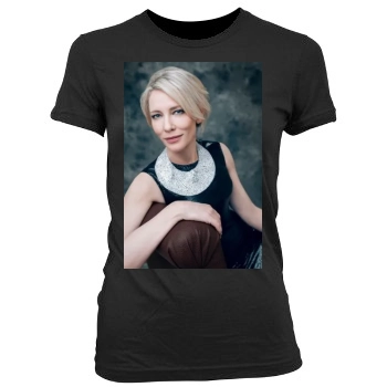 Cate Blanchett Women's Junior Cut Crewneck T-Shirt