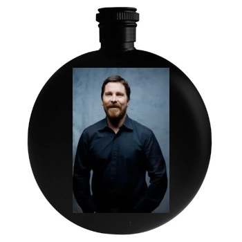 Christian Bale Round Flask