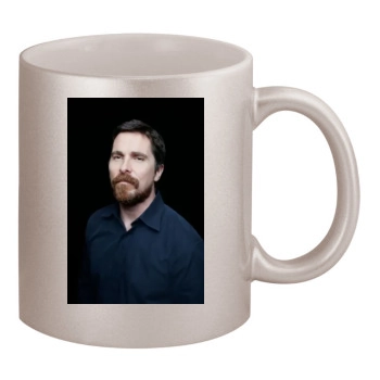 Christian Bale 11oz Metallic Silver Mug