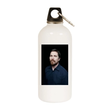 Christian Bale White Water Bottle With Carabiner