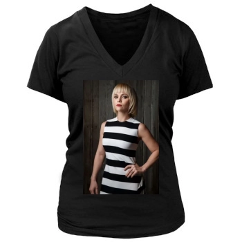 Christina Ricci Women's Deep V-Neck TShirt