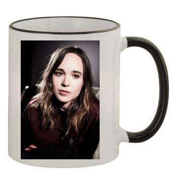 Ellen Page 11oz Colored Rim & Handle Mug