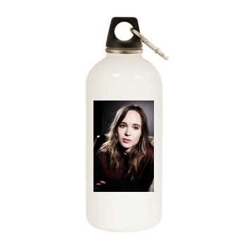 Ellen Page White Water Bottle With Carabiner