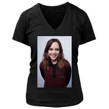 Ellen Page Women's Deep V-Neck TShirt