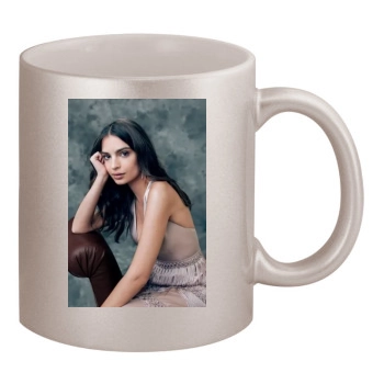 Emily Ratajkowski 11oz Metallic Silver Mug