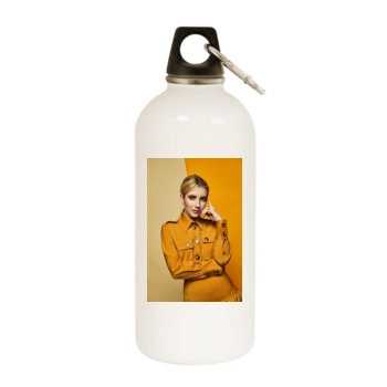 Emma Roberts White Water Bottle With Carabiner