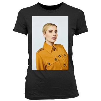 Emma Roberts Women's Junior Cut Crewneck T-Shirt