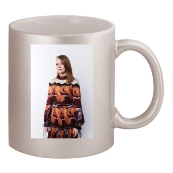 Emma Stone 11oz Metallic Silver Mug