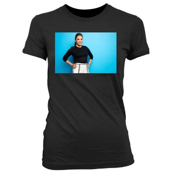 Eva Longoria Women's Junior Cut Crewneck T-Shirt