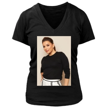 Eva Longoria Women's Deep V-Neck TShirt