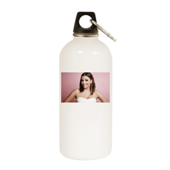 Eva Longoria White Water Bottle With Carabiner