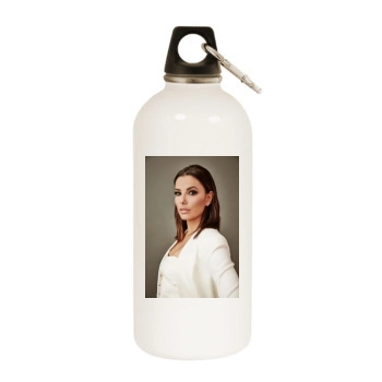 Eva Longoria White Water Bottle With Carabiner