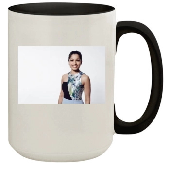 Freida Pinto 15oz Colored Inner & Handle Mug