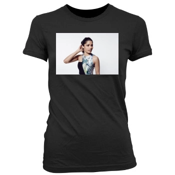 Freida Pinto Women's Junior Cut Crewneck T-Shirt