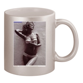 Eva Herzigova 11oz Metallic Silver Mug