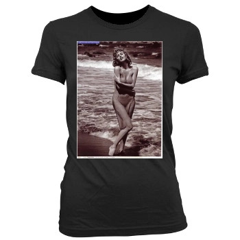 Eva Herzigova Women's Junior Cut Crewneck T-Shirt