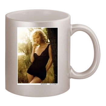 Eva Herzigova 11oz Metallic Silver Mug