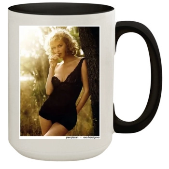 Eva Herzigova 15oz Colored Inner & Handle Mug