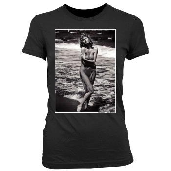 Eva Herzigova Women's Junior Cut Crewneck T-Shirt