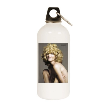 Eva Herzigova White Water Bottle With Carabiner