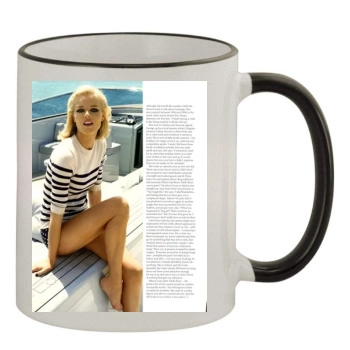 Eva Herzigova 11oz Colored Rim & Handle Mug