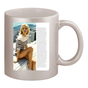 Eva Herzigova 11oz Metallic Silver Mug