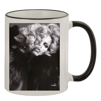 Eva Herzigova 11oz Colored Rim & Handle Mug