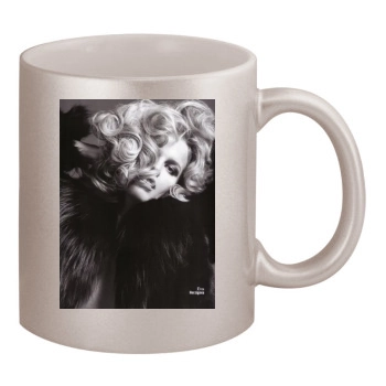 Eva Herzigova 11oz Metallic Silver Mug