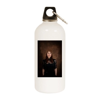 Lena Headey White Water Bottle With Carabiner