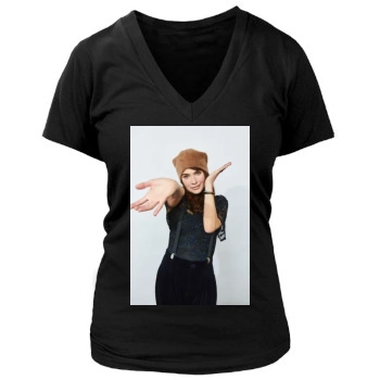 Lena Headey Women's Deep V-Neck TShirt