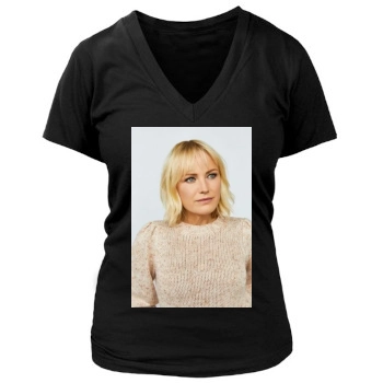 Malin Akerman Women's Deep V-Neck TShirt