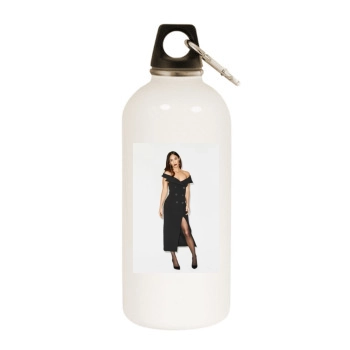 Megan Fox White Water Bottle With Carabiner